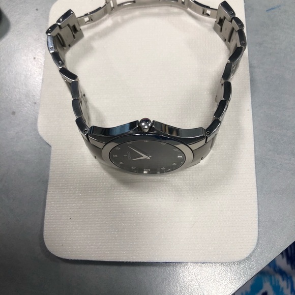 Movado Diamond Black Face Unisex Watch - Picture 8 of 8